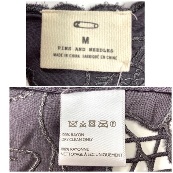 URBAN Outfitters Eyelet Cut-out Lace Open Front Bohemian Vest Gray Size M New - Picture 5 of 8